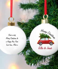 Personalised 'Driving Home For Christmas' Bauble