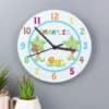 Personalised Blue Animal Alphabet Clock