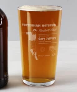 Personalised Vintage Football Supporter's Pint Glass