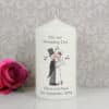 Personalised Cartoon Couple Pillar Candle