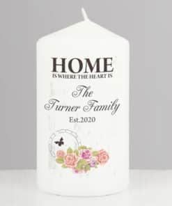 Personalised Shabby Chic Pillar Candle