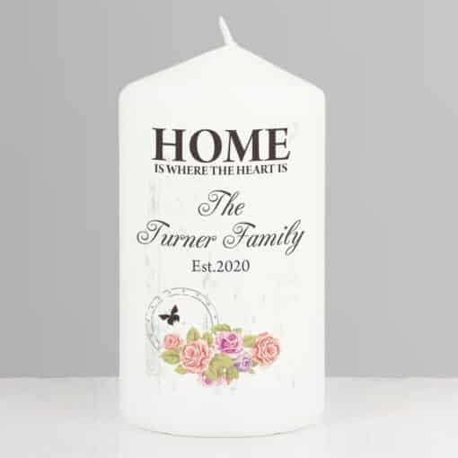 Personalised Shabby Chic Pillar Candle