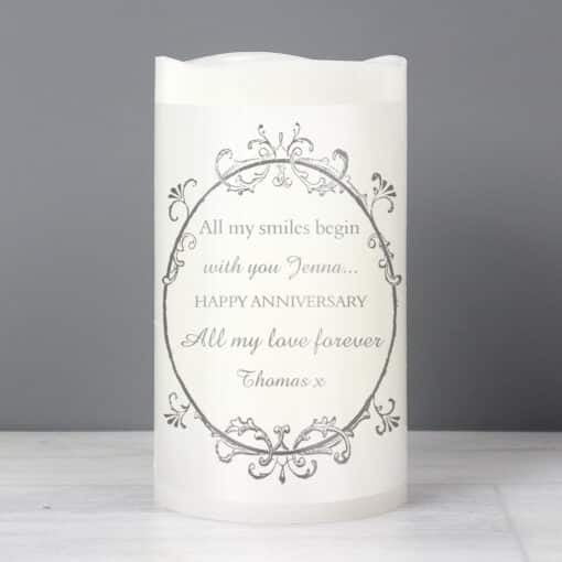 Personalised Ornate Frame LED Candle