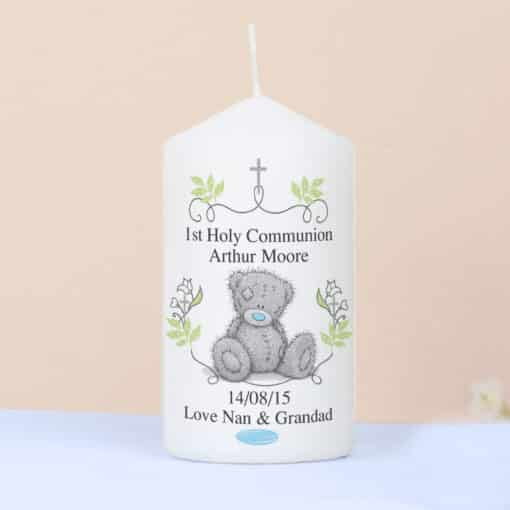 Personalised Me To You Religious Cross Pillar Candle