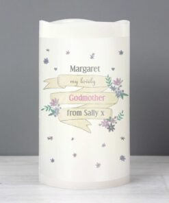 Personalised Garden Bloom LED Candle
