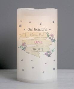 Personalised Garden Bloom LED Candle