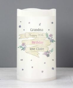 Personalised Garden Bloom LED Candle