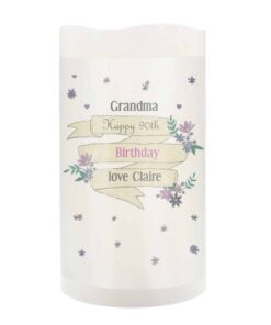 Personalised Garden Bloom LED Candle