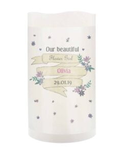 Personalised Garden Bloom LED Candle