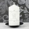 Personalised Sentiments Pillar Candle
