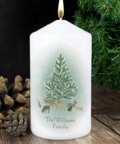 Personalised A Winter's Night Pillar Candle