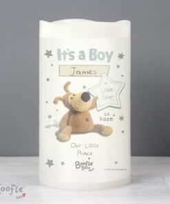 Personalised Boofle It's a Boy Nightlight LED Candle