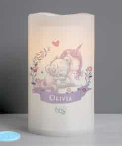 Personalised Tiny Tatty Teddy Unicorn Nightlight LED Candle