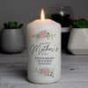 Personalised Abstract Rose Pillar Candle