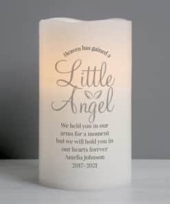 Personalised Little Angel LED Candle