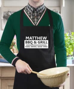 Personalised BBQ & Grill Black Apron