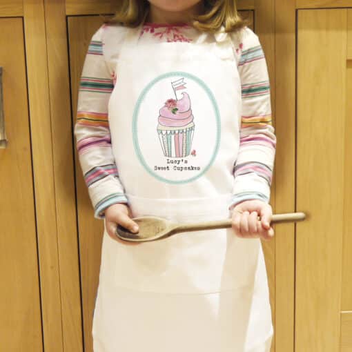 Personalised Vintage Pastel Cupcake Children's Apron