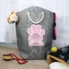 Personalised Pink Paw Print Storage Bag