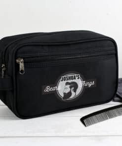 Personalised Beard Things Black Vanity Bag