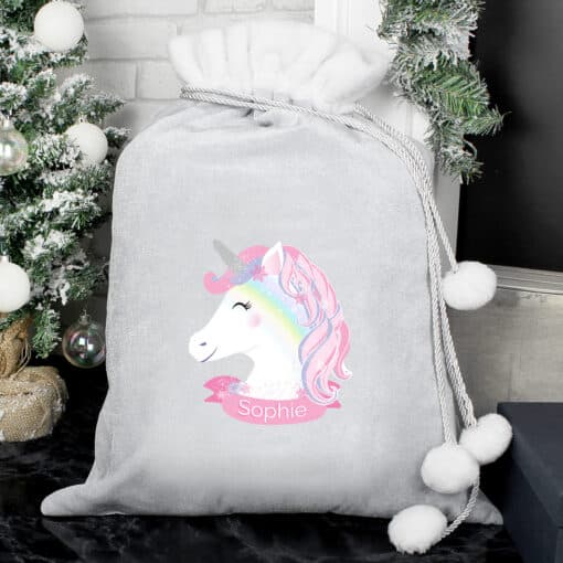 Our Unicorn Christmas Luxury Sack is a great way to present their Christmas treats from Santa.