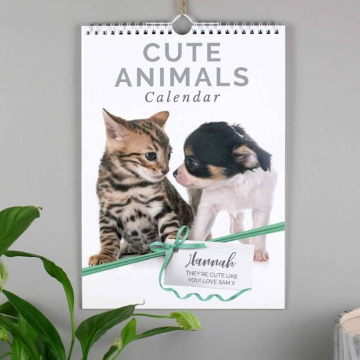 Personalised A4 Cute Animals Calendar Office Supplies