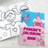 Personalised Princess & Unicorn Colouring Book