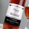 Personalised Black Border Rose Wine