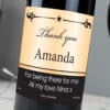 Personalised Black Border Red Wine