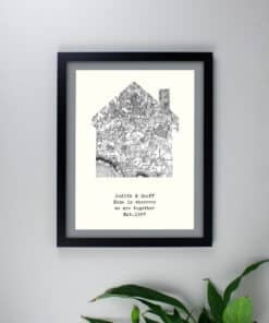 Personalised 1805 - 1874 Old Series Map Home Black Framed Print