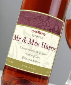Personalised Traditional Rose Wine