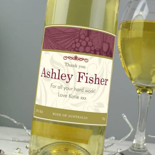 Personalised Traditional White Wine