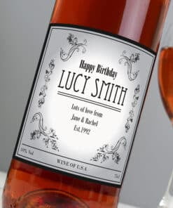 Personalised Vineyard Rose Wine