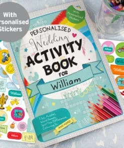 Personalised Wedding Activity Book with Stickers
