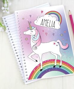 Personalised Unicorn A5 Notebook