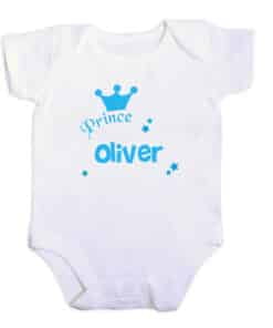Personalised Prince Baby Vest