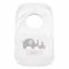 Personalised Pink Elephant 0-3 Months Baby Bib