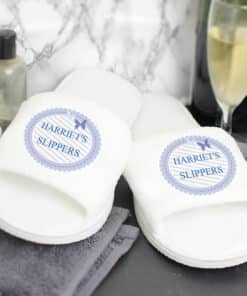 Personalised Butterfly Velour Slippers