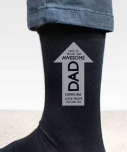 Personalised Awesome Dad Men's Socks