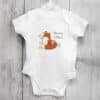 Personalised Mummy and Me Fox 0-3 Months Baby Vest