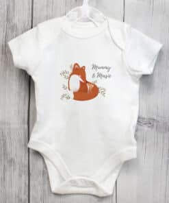 Personalised Mummy and Me Fox 0-3 Months Baby Vest