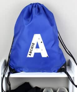Personalised Initial Blue Kit Bag