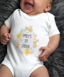 Personalised Easter Bunny & Chick Baby Vests
