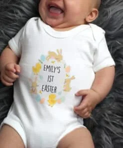 Personalised Easter Bunny & Chick Baby Vests