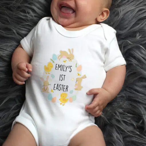 Personalised Easter Bunny & Chick Baby Vests