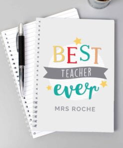 Personalised 'Best Teacher Ever' A5 Notebook