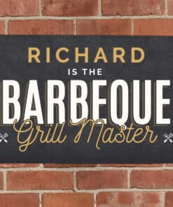 Personalised BBQ Grill Master Metal Sign