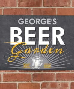 Personalised Beer Garden Metal Sign