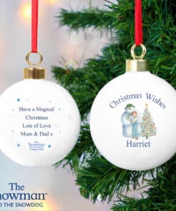 Personalised The Snowman and the Snowdog Friends Bauble