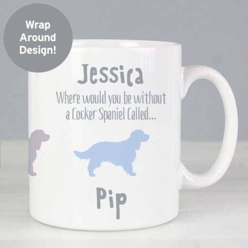 Personalised Cocker Spaniel Dog Breed Mug