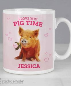 Personalised Rachael Hale 'I Love You Pig Time' Mug